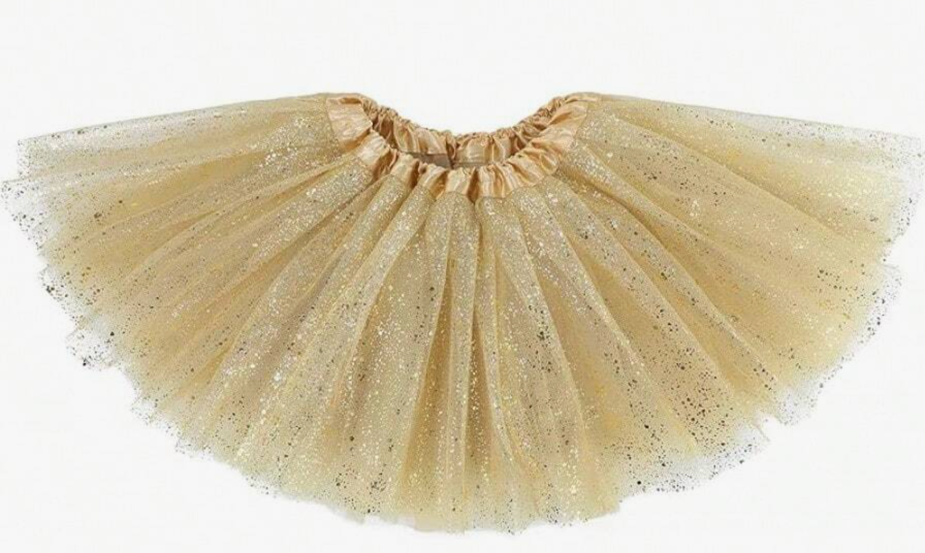 Baby Girl Playful Gold Sparkle Tutu