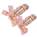 Crystal Heart Gem Barrettes