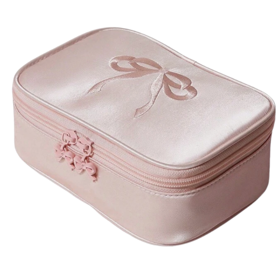 Embroidered Bow Jewelry Case