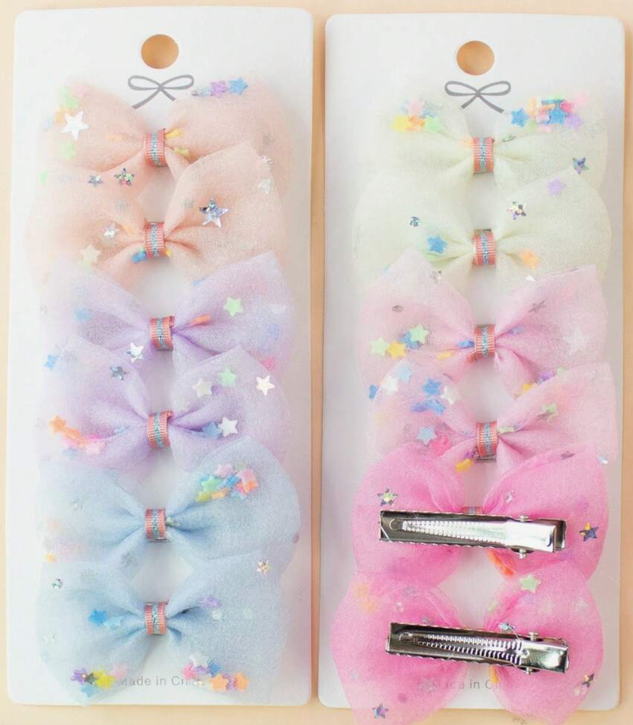 Funfetti Star Sequin Barrettes