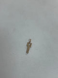 Gold Key Charm with Engraved Bunny