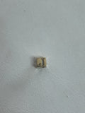 Gold Cube Letter Initial Charm