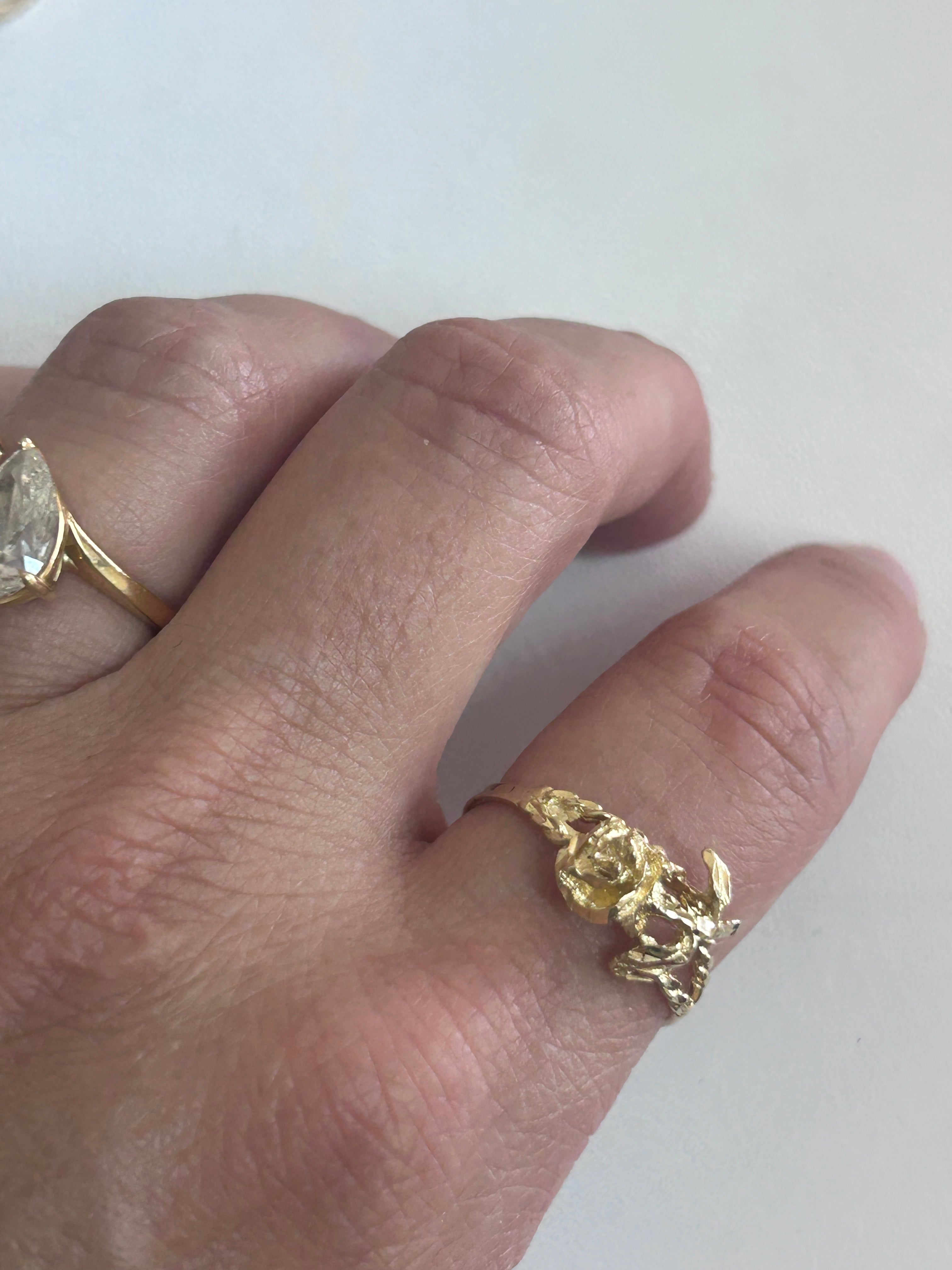 Gold Rose Vintage Ring