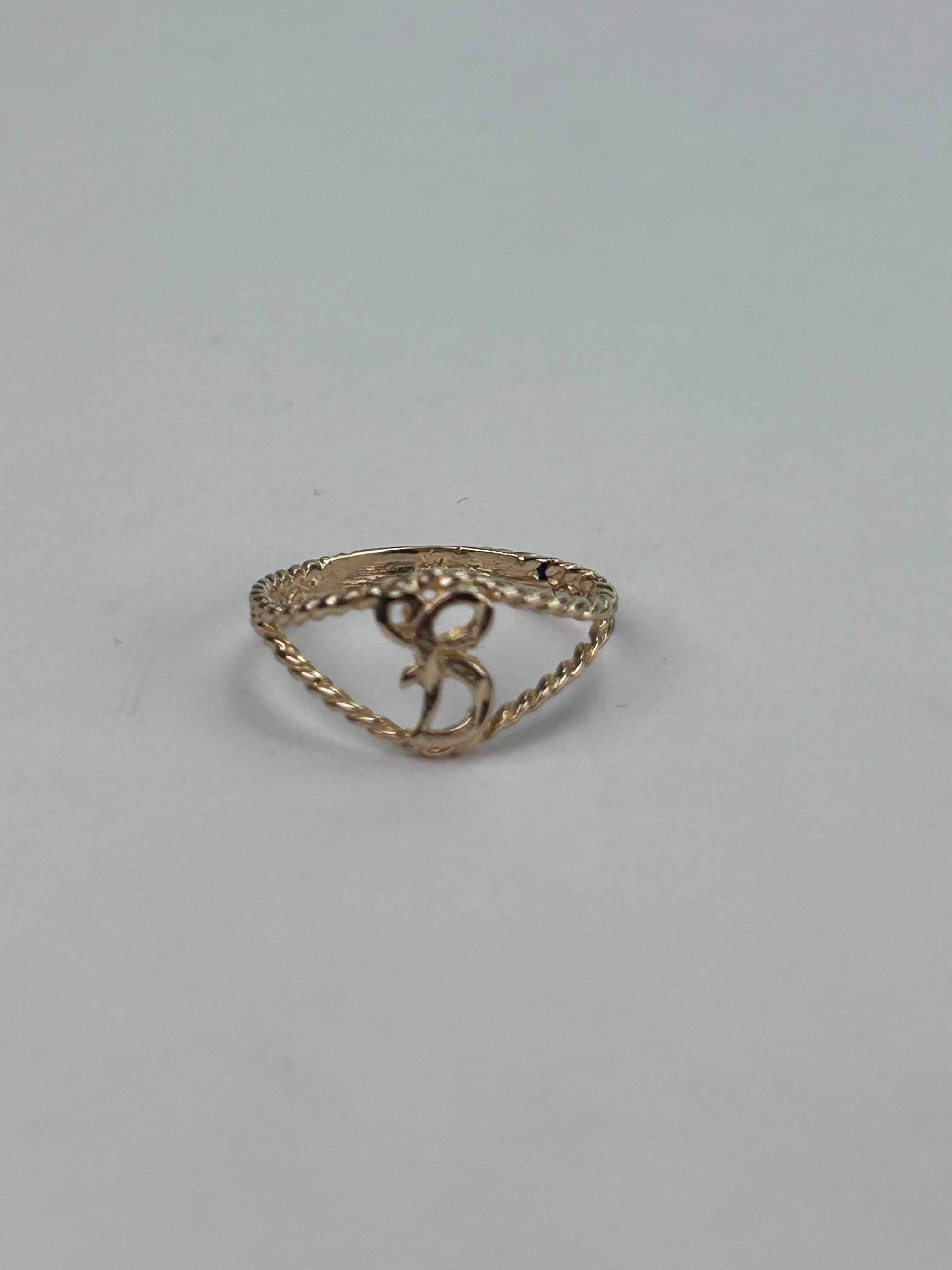 Braided Gold B Ring