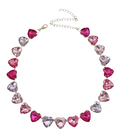 Rhinestone Eternity Heart Necklace
