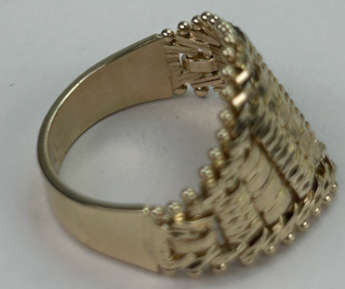 Gold Mesh Moveable Ring