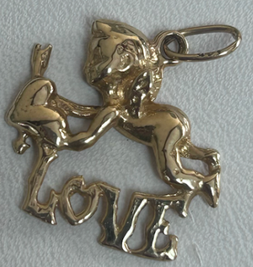 Gold Cupid Love Charm
