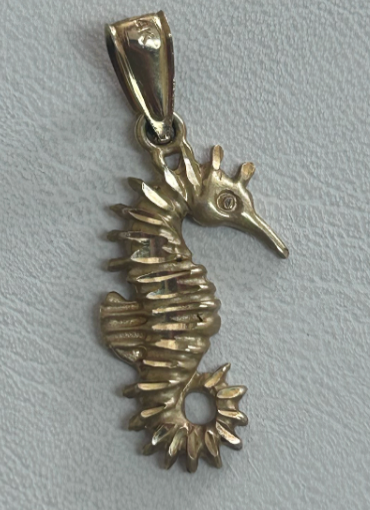 Gold Seahorse Charm