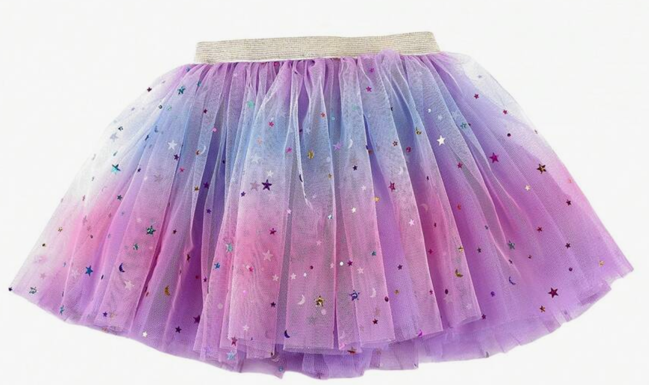 Star and Moon Ombre Sequin Tutu