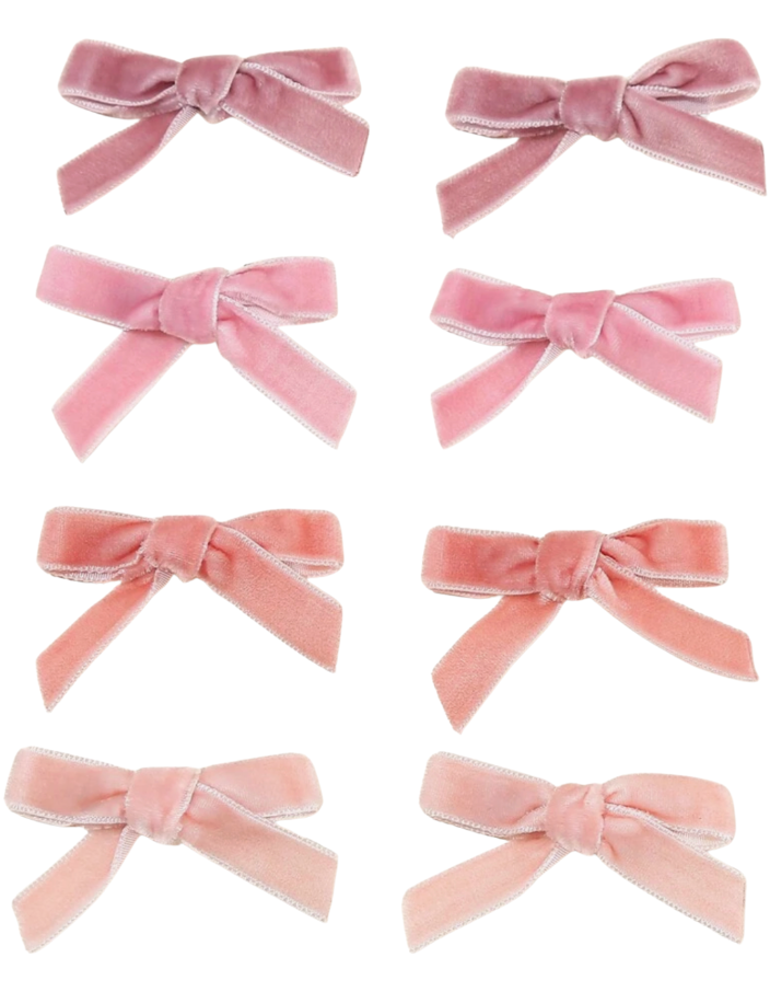 Velvet Bow Hair Clips